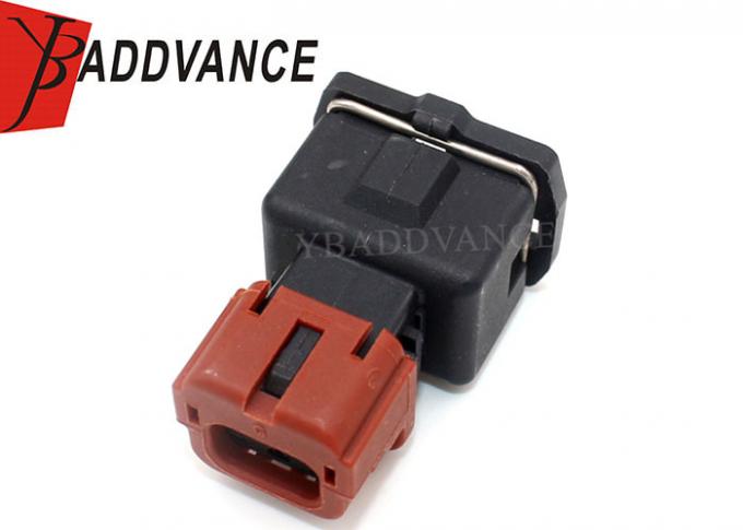 Automotive Fuel Injector Connectors 2 Pin Female Gender With Orange Clip