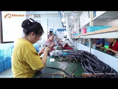production line of connectors and wire looms
