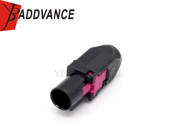 Male 1 Position Black Cable To Cable FAKRA RF Connector For Automotive