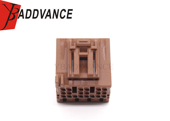 Brown Color Electrical Automotive Female 24 Pin Auto Compressor Connector