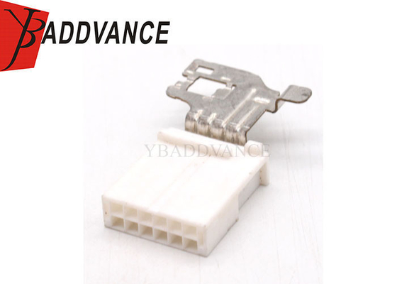 Electrical 12 Pin White Female Plastic Unsealed Connector Housing For Car