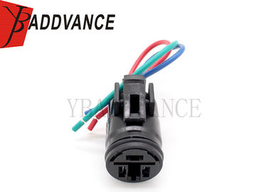 Round 3 Way Vehicle Wiring Harness Alternator Connector For Toyota Black Color