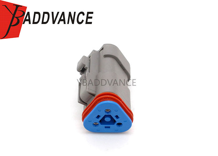 DT063SP006 3 Pin Gray Deutsch Dt Connector With Short Cap And 120 Ohm Resistor