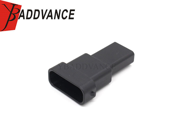 12 Pin Black Waterproof Automotive Electrical Connectors Male Housing