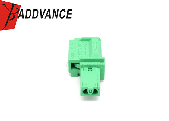 3C0973332C 2 Pin Male Green PA66 FEP Electrical Connector Housing For VW Audi Skoda