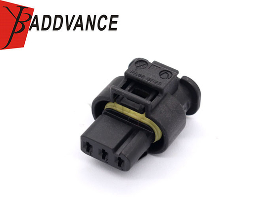 3 Way Electrical Automotive Black Female Wire Connector With Terminal And Seal