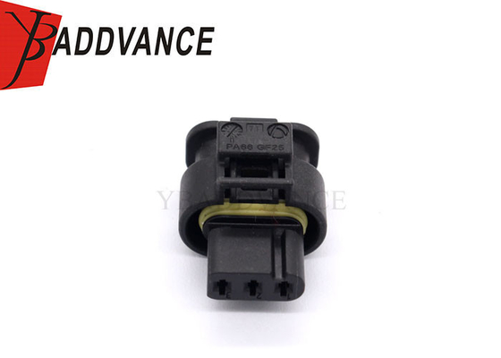3 Way Electrical Automotive Black Female Wire Connector With Terminal And Seal
