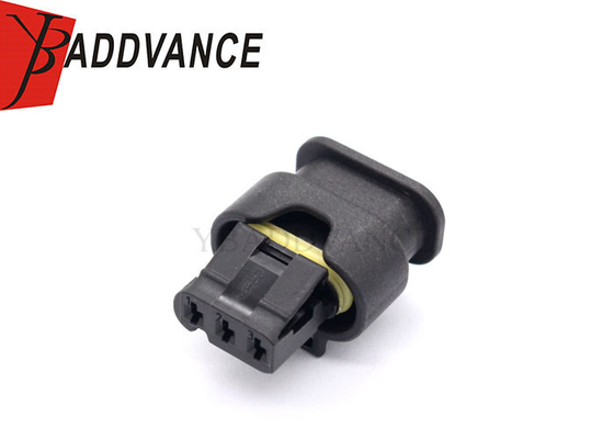 3 Way Electrical Automotive Black Female Wire Connector With Terminal And Seal