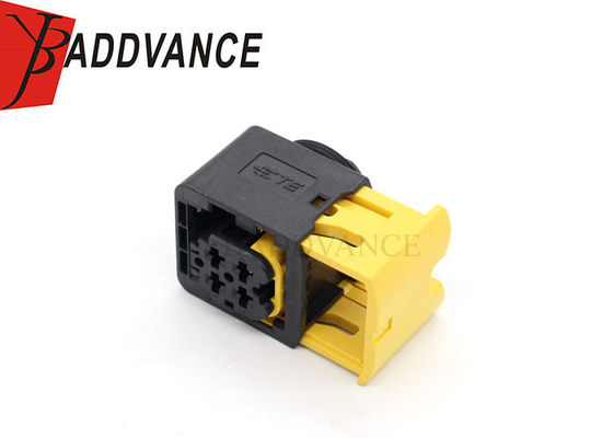 Electrical Waterproof PA66 GF30 4 Pin Female Black Color TE Connector 1-1418390-1