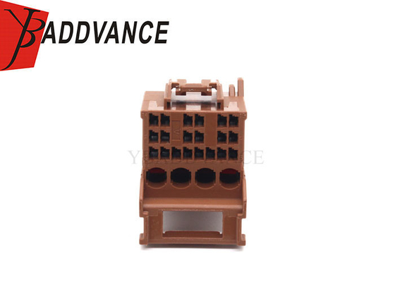 Brown Color Electrical Automotive Female 24 Pin Auto Compressor Connector