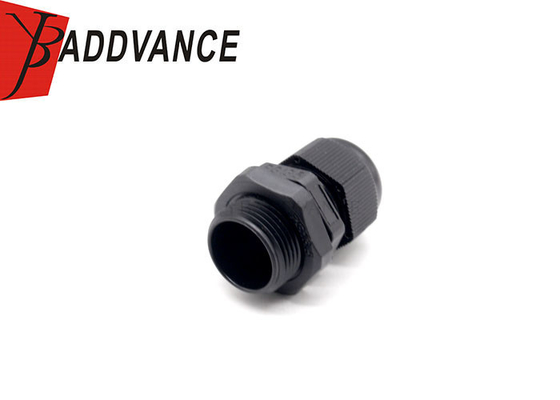 PG13.5 Nylon IP68 Plastic Black Color Connector Cable Gland 5mm Min 12mm Max