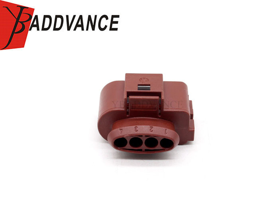 1J0973724A Brown FEP 2.8 mm Sealed Series Female Automotive Connector 4 Pin For VW