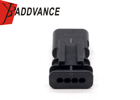 2203112 TE Connectivity Black Waterproof Male 4 Pin PA66 GF30 Connector