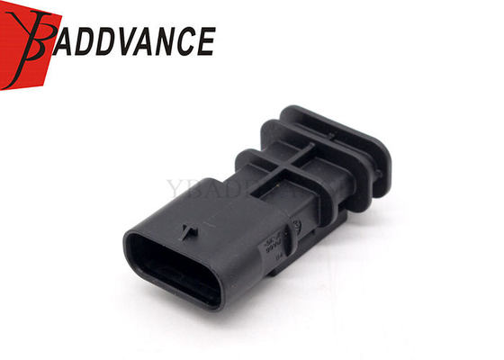 2203112 TE Connectivity Black Waterproof Male 4 Pin PA66 GF30 Connector