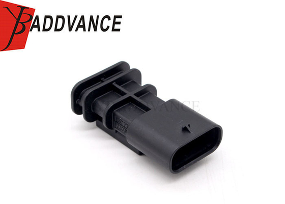 2203112 TE Connectivity Black Waterproof Male 4 Pin PA66 GF30 Connector