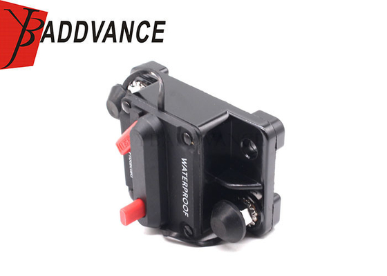 12V 200A Black Electrical Waterproof High Amp Manual Reset Dual Stud Circuit Breaker With Switch