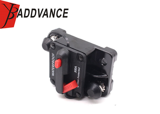 Black Electrical Waterproof High Amp Dual Stud 300A Manual Reset Circuit Breaker