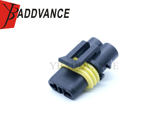 Hot Sales 2 Pin Electrical Black Waterproof Female Cable Wire To Wire Connector For Fog Lights