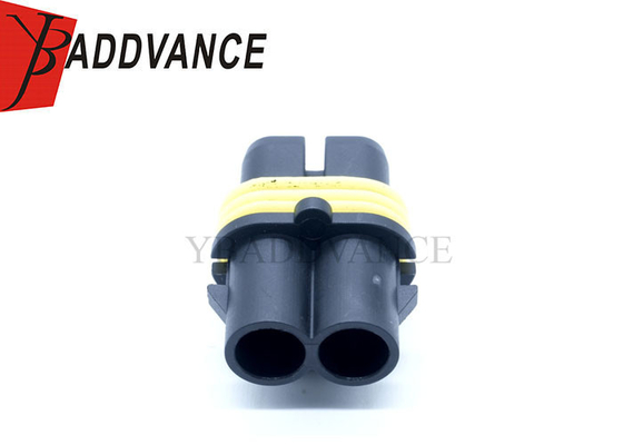 Hot Sales 2 Pin Electrical Black Waterproof Female Cable Wire To Wire Connector For Fog Lights