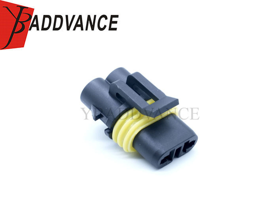 Hot Sales 2 Pin Electrical Black Waterproof Female Cable Wire To Wire Connector For Fog Lights