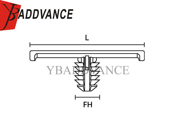 HellermannTyton Snap-on Clip Threaded Head Fir Tree Type 151-00942  TC4FT6LG151-00215
