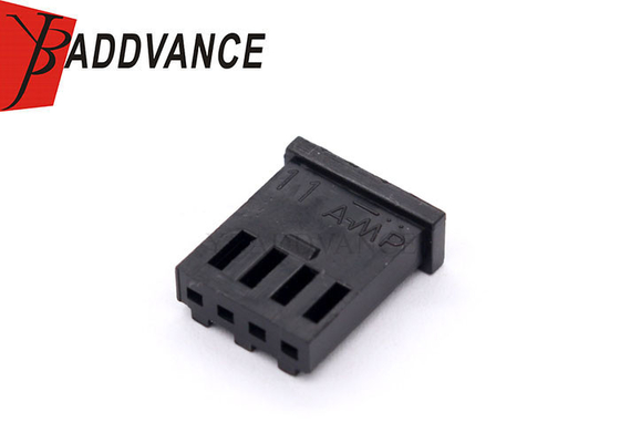 Black Power Plug Female 4 Pin Cable Amp Tyco Connector With Terminals