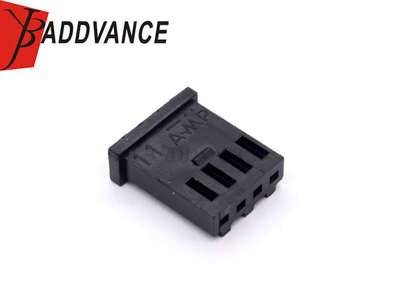 Black Power Plug Female 4 Pin Cable Amp Tyco Connector With Terminals