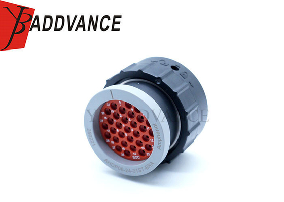 AHDP06-24-31ST-BRA Waterproof 31 Pin Female Thin Diameter Sealed Amphenol Cable Connector