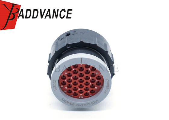 AHDP06-24-31PT-BRA Waterproof 31 Pin Male Sealed Amphenol Cable Connector Comparable to PN HDP26-24-31ST-L017