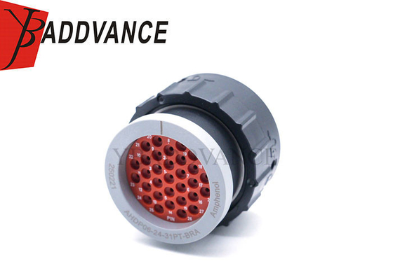AHDP06-24-31PT-BRA Waterproof 31 Pin Male Sealed Amphenol Cable Connector Comparable to PN HDP26-24-31ST-L017
