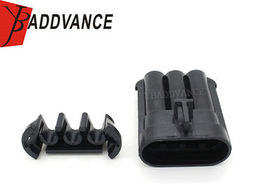 Male Black 630 Series 3 Pole Wire Harness Auto Connector 46 AMPS 15358681 12124686