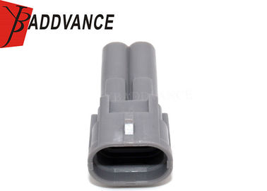 Gray 2 Pin Male Connector / Automotive Waterproof Electrical Connectors For Nippon Denso