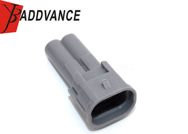 Gray 2 Pin Male Connector / Automotive Waterproof Electrical Connectors For Nippon Denso