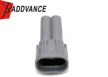 Gray 2 Pin Male Connector / Automotive Waterproof Electrical Connectors For Nippon Denso