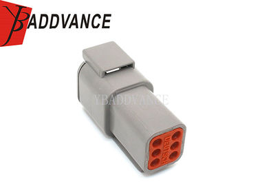 6 Position Male TE Connectivity Deutsch Connectors DTM04-6P Grey Color