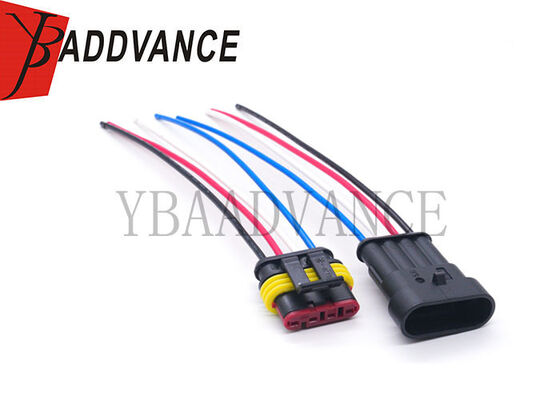 282088-1 282106-1 AMP Superseal 1.5 Series 4 Pin Female Male IP67 US CAR Connector Pigtail
