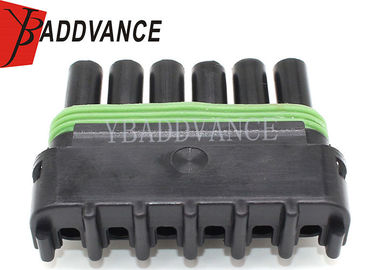 Black 6 Way Female Weather Pack Connector 6 Position 12015799 41x52.5x20.8 Mm