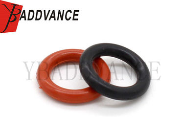 Size 6.86 * 1.78mm Fuel Injector Seal Kit Red / Black O Ring For Toyota