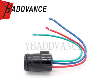 Round 3 Way Vehicle Wiring Harness Alternator Connector For Toyota Black Color