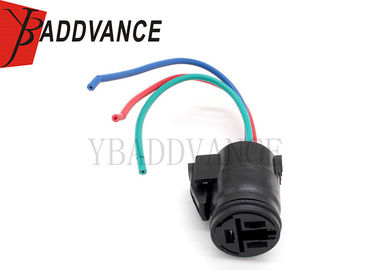 Round 3 Way Vehicle Wiring Harness Alternator Connector For Toyota Black Color