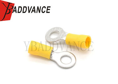 Round Pre Insulated O Type Cold Pressed Terminal Yellow Female 12-10AWG RV5.5-6