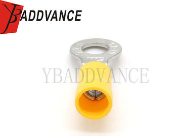 Round Pre Insulated O Type Cold Pressed Terminal Yellow Female 12-10AWG RV5.5-6