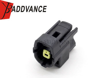 Black Car Waterproof Sensor Connector 1 Pin Female AMP / TE 174877-2 Length 27.6mm