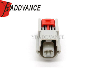 Dual Slot Light Gray Electrical Female Connector 2 Pin For Truck Bus 1 Year Warranty