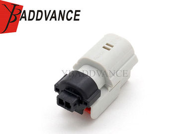 Dual Slot Light Gray Electrical Female Connector 2 Pin For Truck Bus 1 Year Warranty