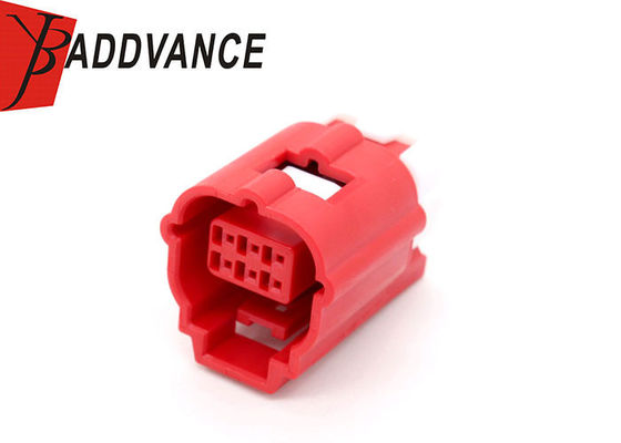 6 Pin Female Waterproof Automotive Connectors Red For OBD System Of Motorcycle