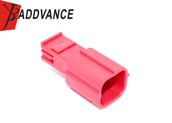6 Pin Red Male Waterproof Automotive Electrical Connectors For Motorcycle OBD System