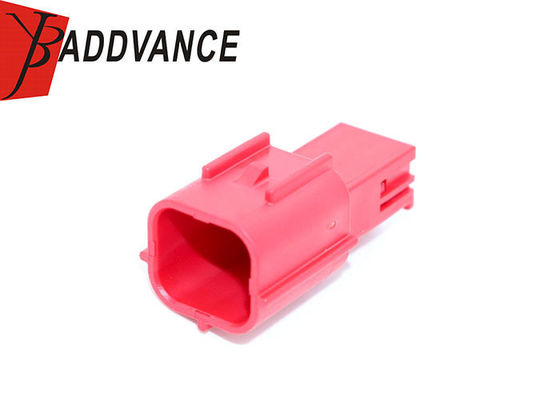 6 Pin Red Male Waterproof Automotive Electrical Connectors For Motorcycle OBD System