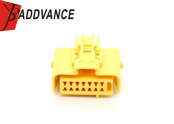 10340790 14 Pin Automotive Electrical Connectors Female Kostal Yellow