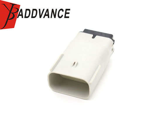 33482-6306/0334826306 12 Pin Male Electrical Plastic Connector White Color